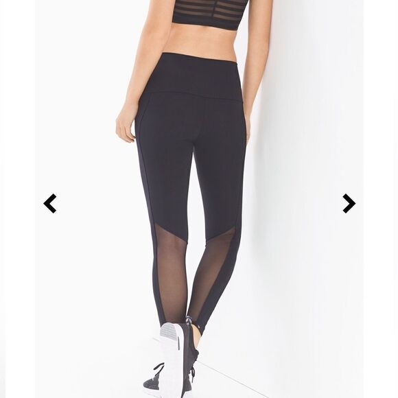 ONZIE Fierce Striped Mesh Leggings, black, size S/M - Picture 4 of 10